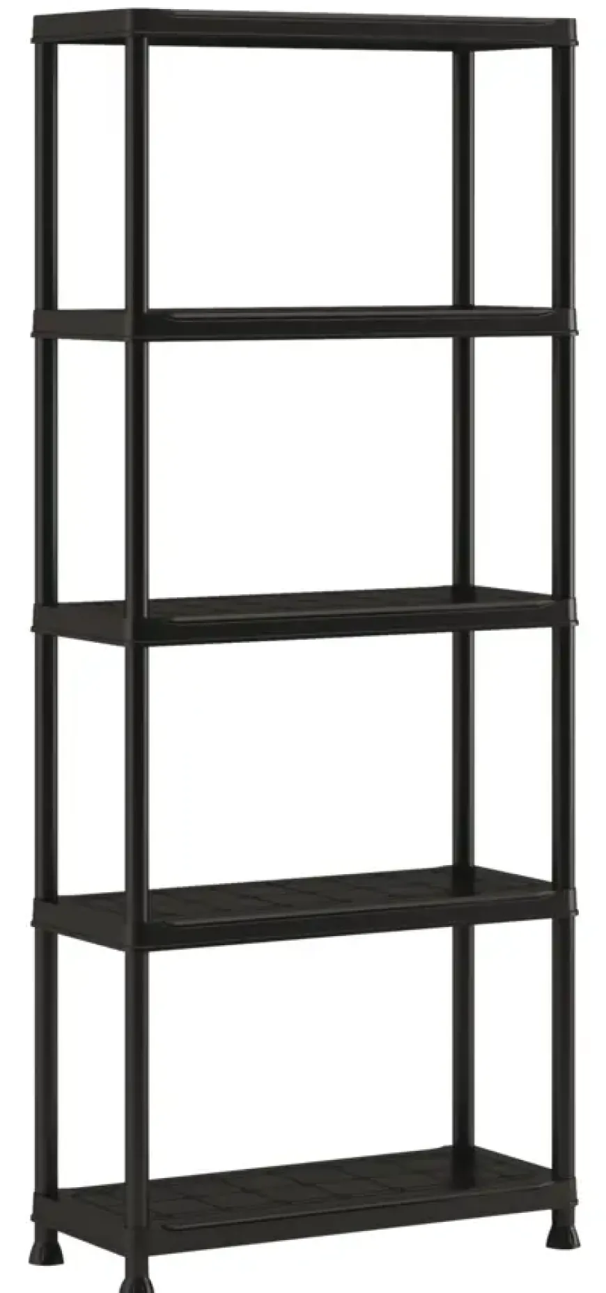 Handson stellingkast kunststof zwart 5 legborden 25 kg/legbord 176x75x32 cm