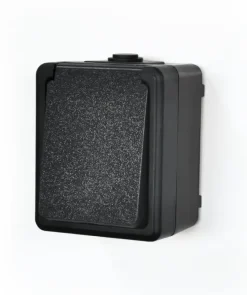 Buiten Schakelmateriaal|Opbouw Schakelmateriaal > Handson Stopcontact RA Spatwaterdicht Zwart