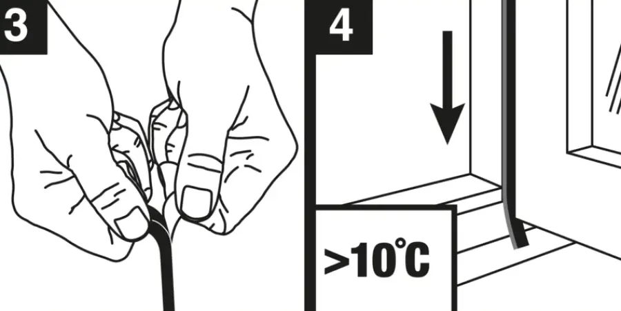 Tochtwering|Tochtstrips Deur > Handson tochtband D-profiel EPDM rubber wit 3 meter 2 stuks