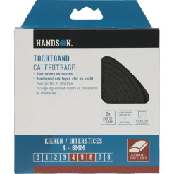 Tochtwering|Tochtstrips Deur > Handson tochtband D-profiel EPDM rubber antraciet 3 meter 2 stuks
