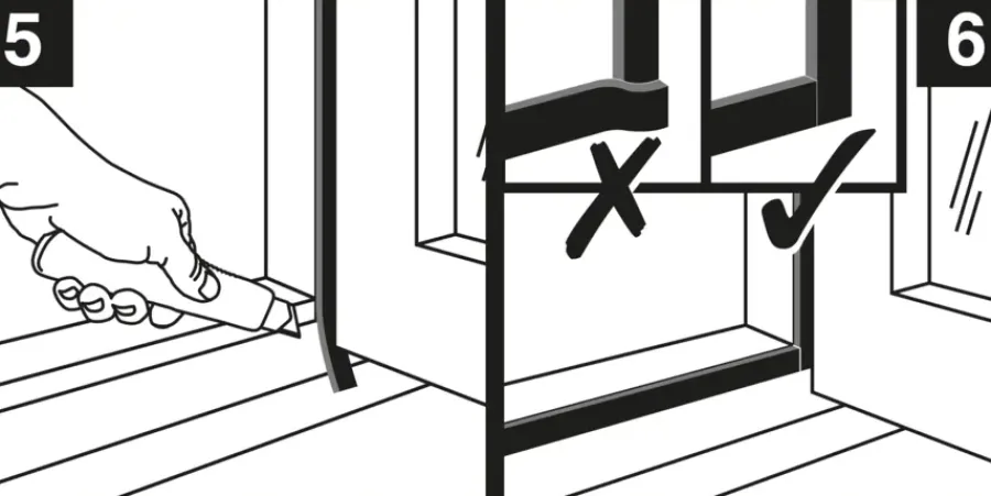 Tochtwering|Tochtstrips Deur > Handson tochtband V-profiel EPDM rubber wit 3 meter 2 stuks