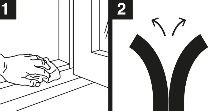 Tochtwering|Tochtstrips Deur > Handson tochtband V-profiel EPDM rubber antraciet 3 meter 2 stuks