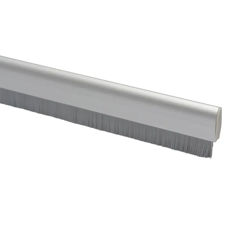Tochtwering|Tochtstrips Deur > Handson tochtstrip flexibel met borstel aluminium zilver 93 cm