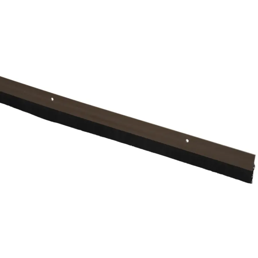 Tochtwering|Tochtstrips Deur > Handson tochtstrip kunststof 93 cm met borstel bruin