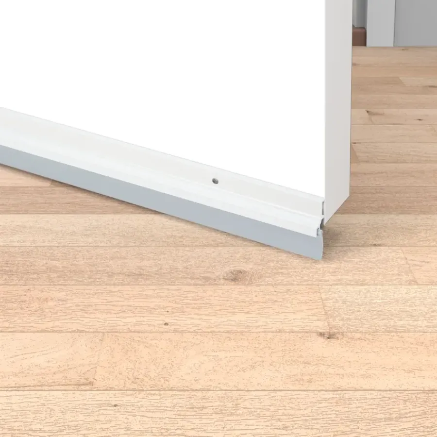Tochtwering|Tochtstrips Deur > Handson tochtstrip kunststof 93 cm met rubber lip wit