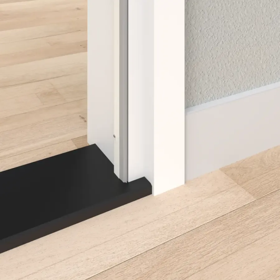 Tochtwering|Tochtstrips Deur > Handson tochtstrip opbouw kunststof met rubber lip 210 cm wit