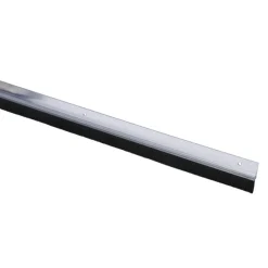 Tochtwering|Tochtstrips Deur > Handson tochtstrip transparant kunststof 93 cm met zwarte borstel