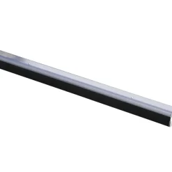 Tochtwering|Tochtstrips Deur > Handson tochtstrip transparant kunststof 93 cm met zwarte borstel