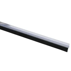 Tochtwering|Tochtstrips Deur > Handson tochtstrip transparant kunststof 93 cm met zwarte borstel