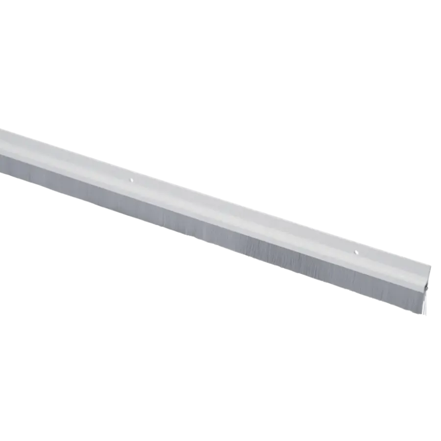 Tochtwering|Tochtstrips Deur > Handson tochtstrip wit kunststof 93 cm met grijze borstel