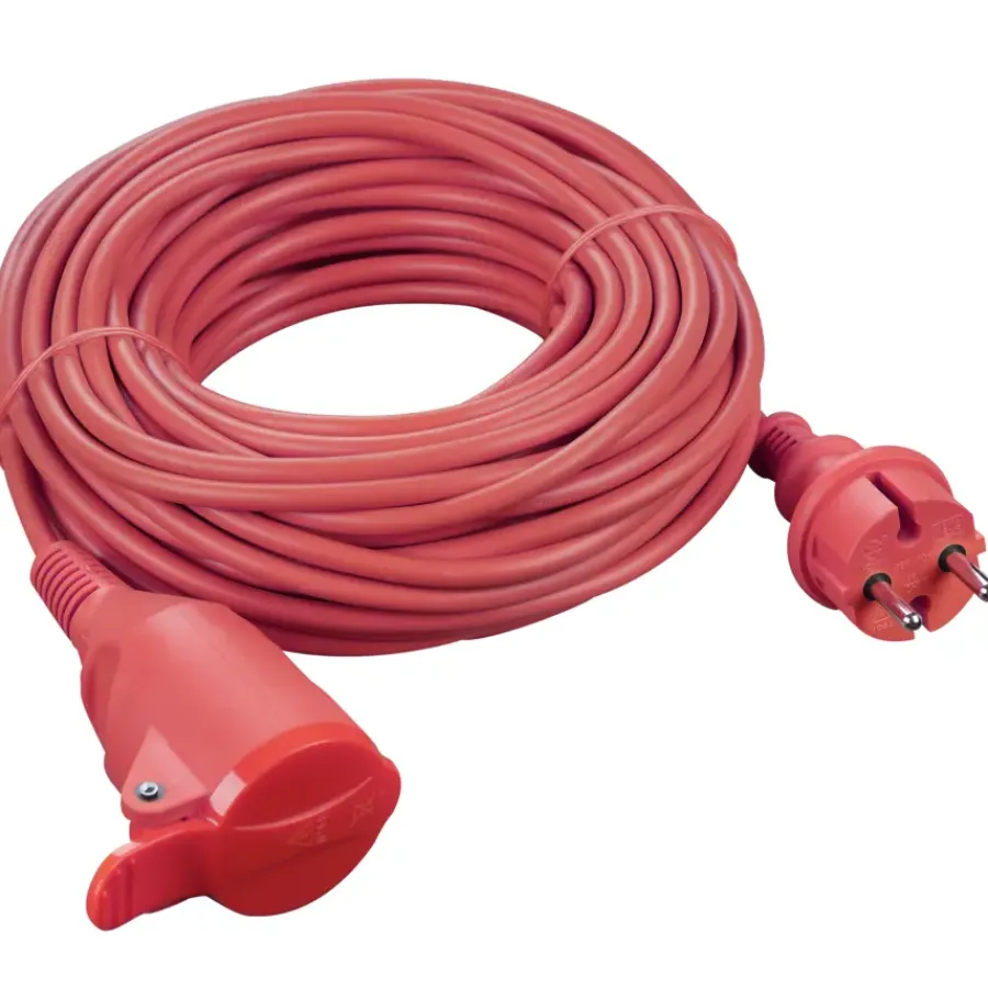 Verlengsnoeren > Handson Verlengsnoer Rood 2x1,5mm 20 Meter