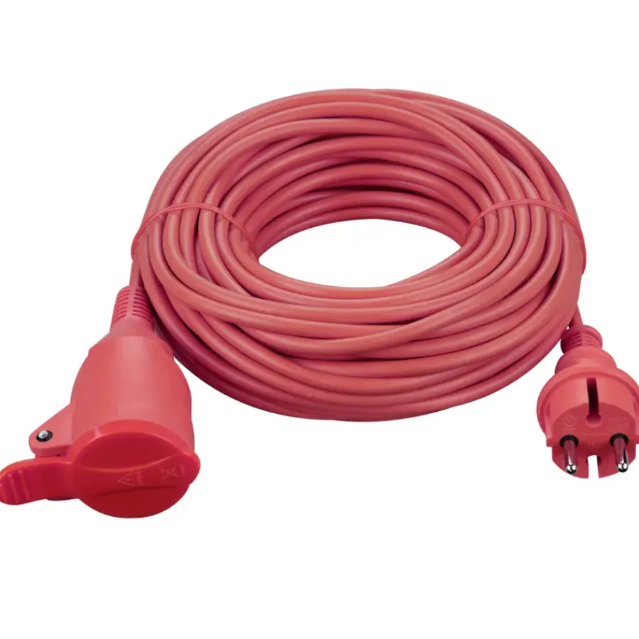 Verlengsnoeren > Handson Verlengsnoer Rood 2x1,5mm 20 Meter