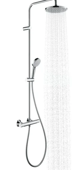 Hansgrohe regendoucheset Vernis Blend 200 met handdouche en thermostaatkraan 2 standen chroom - hartafstand kraan 15 cm