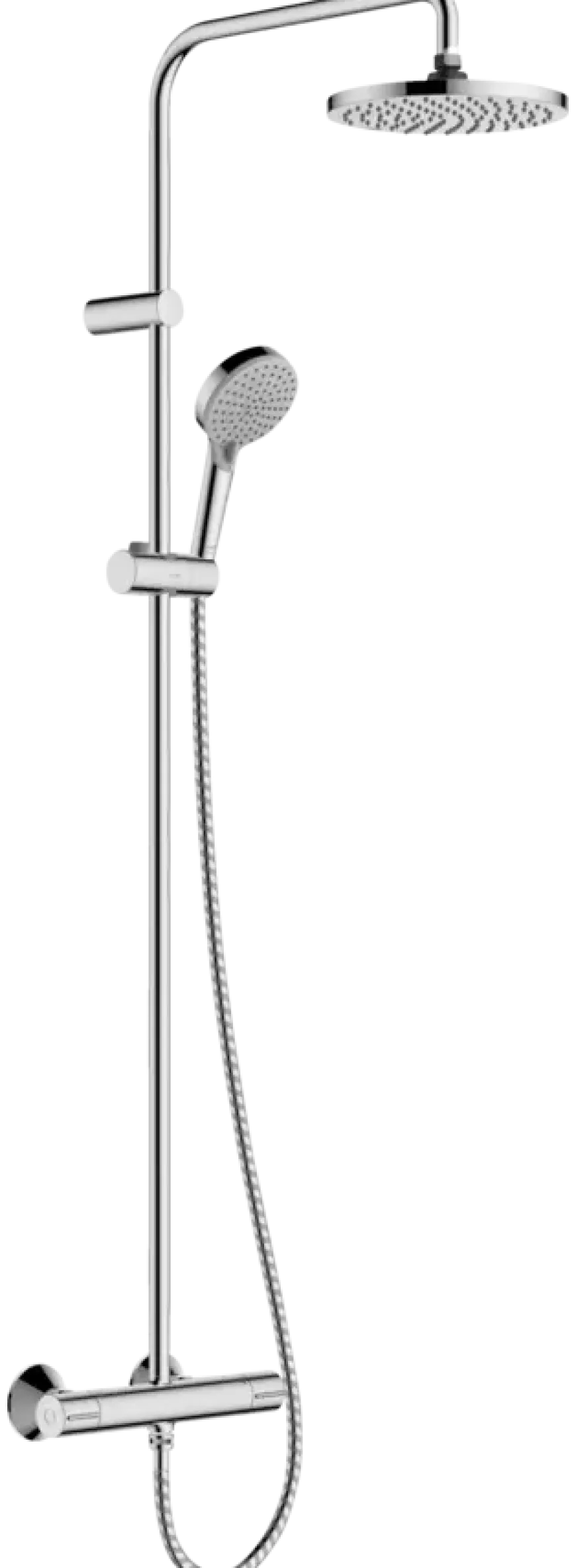 Hansgrohe regendoucheset Vernis Blend 200 met handdouche en thermostaatkraan 2 standen chroom - hartafstand kraan 15 cm