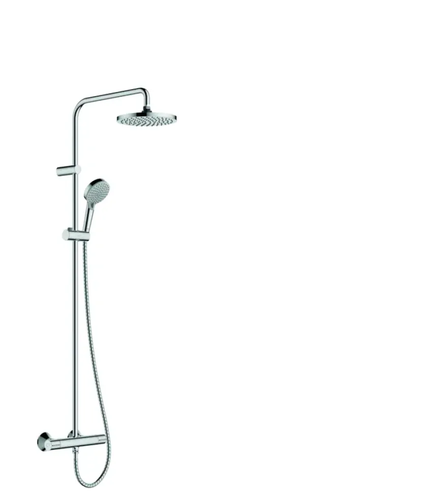 Hansgrohe regendoucheset Vernis Blend 200 met handdouche en thermostaatkraan 2 standen chroom - hartafstand kraan 15 cm