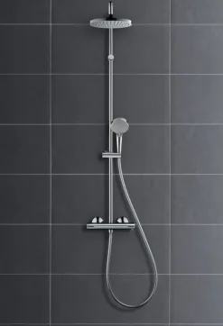 Hansgrohe regendoucheset Vernis Blend 200 met handdouche en thermostaatkraan 2 standen chroom - hartafstand kraan 15 cm