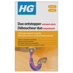 Ontstoppers|Ontstoppingsmiddelen > HG duo ontstopper 2 stuks 500 ml
