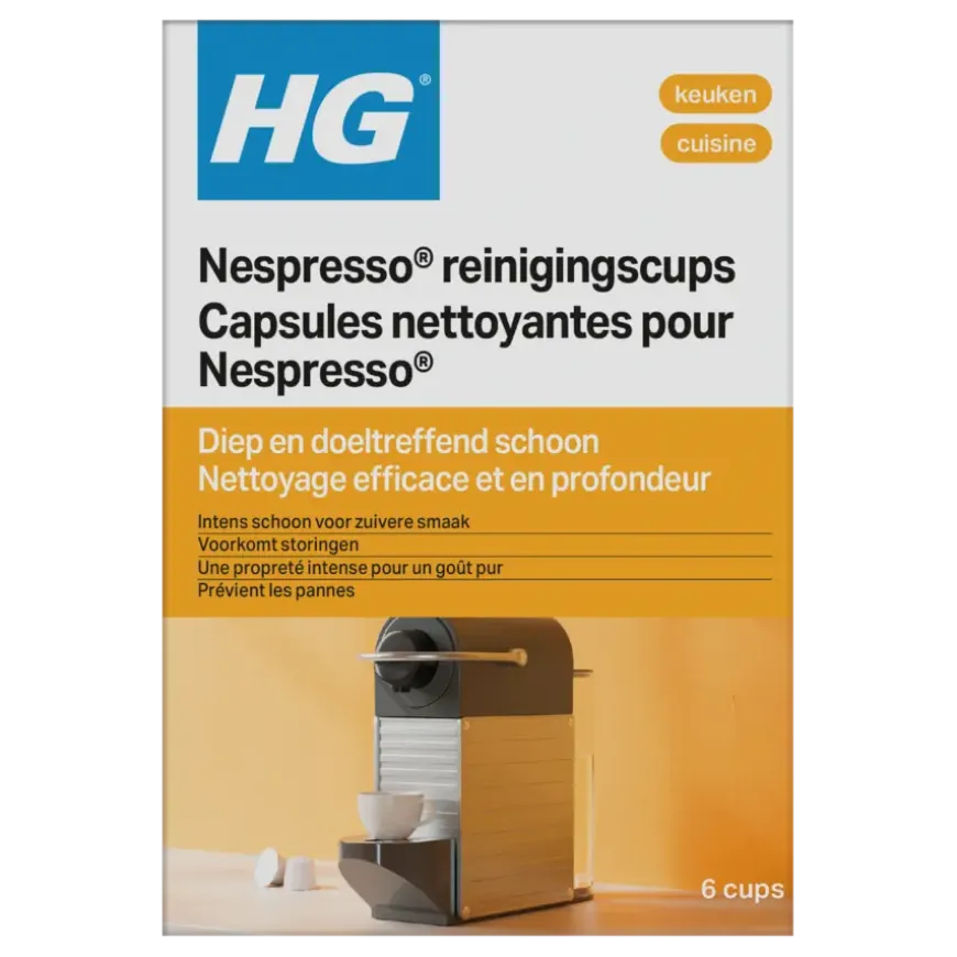 HG reinigingscups voor Nespresso® machines 6 stuks