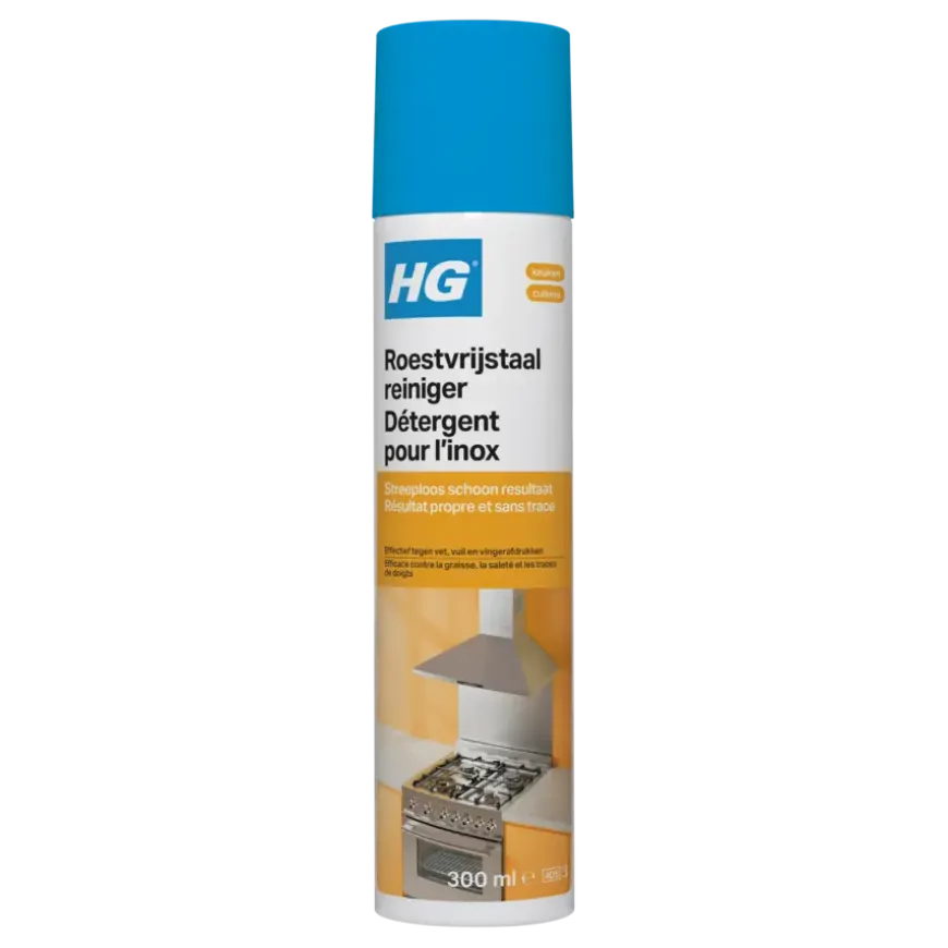 HG roestvrijstaal reiniger 300 ml