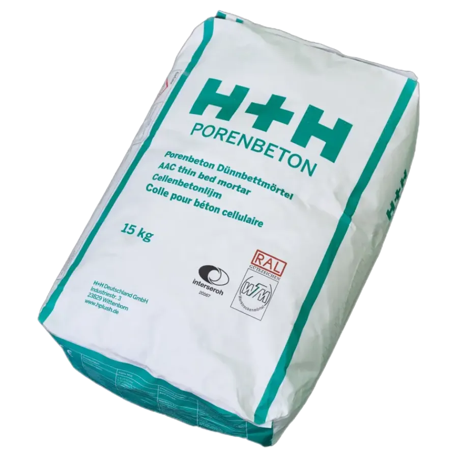 Cellenbetonblokken Accessoires|Cellenbetonblokken > H + H H+H cellenbeton blokkenlijm 15 kg
