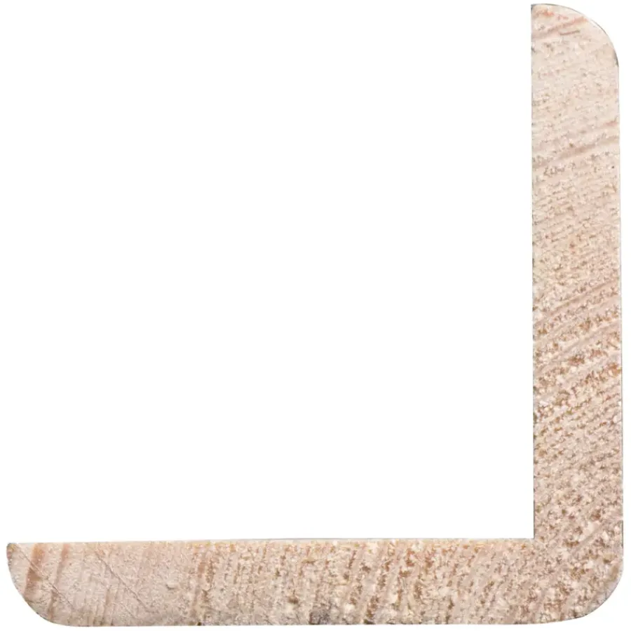Houtenprofielen > Geen Hoeklat rond grenen 36x36 mm lengte 270 cm gegrond
