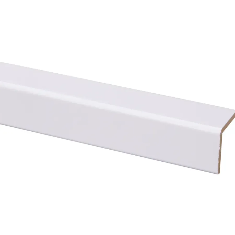 Houtenprofielen|Overgangsprofielen > Geen Hoeklat zelfklevend MDF wit folie 33x33 mm 260 cm