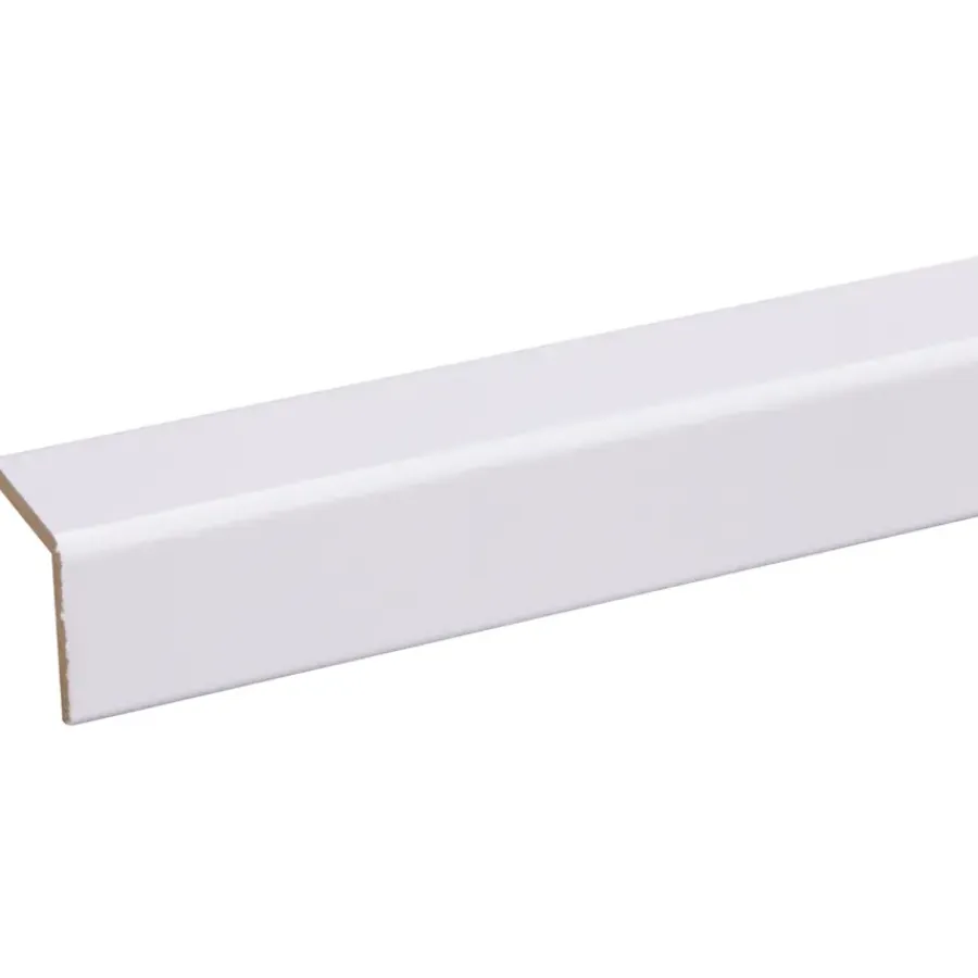 Houtenprofielen|Overgangsprofielen > Geen Hoeklat zelfklevend MDF wit folie 33x33 mm 260 cm
