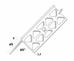 Gipsplaatbenodigdheden & Accessoires > Geen Hoekprofiel PVC voor 1-3 mm stukdikte wit 260 cm