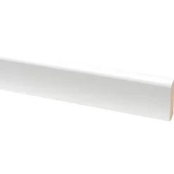 Houtenprofielen|Overgangsprofielen > Geen Hoge plint kwartrond wit 0,8 x 4,2