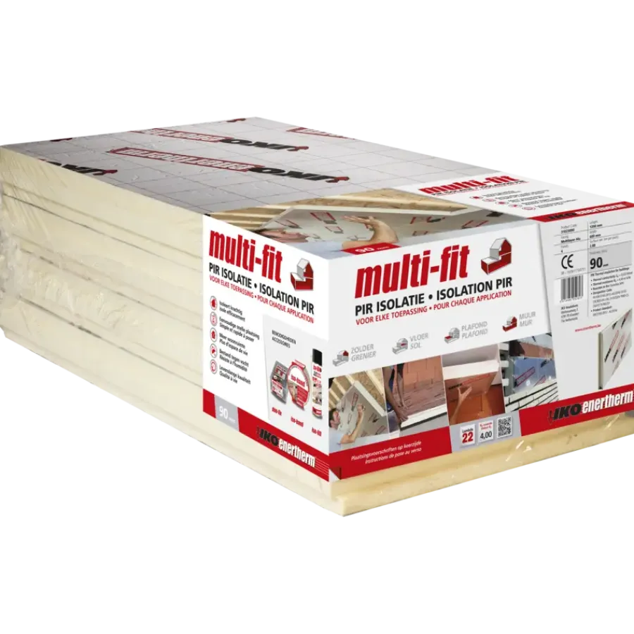 Dakisolatie|Isolatieplaten > IKO Enertherm multi-fit PIR isolatieplaten 9 cm (Rd 4.0) 2,88 m²