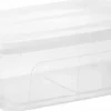 Iris opbergbox Click 30 liter transparant met grijze clips inclusief deksel