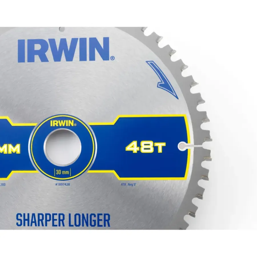 Zaagbladen > IRWIN afkortzaagblad 48T voor hout / laminaat / MDF- 254 x 30 mm