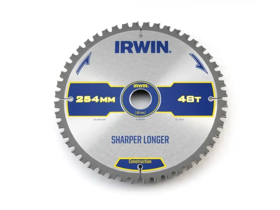 Zaagbladen > IRWIN afkortzaagblad 48T voor hout / laminaat / MDF- 254 x 30 mm