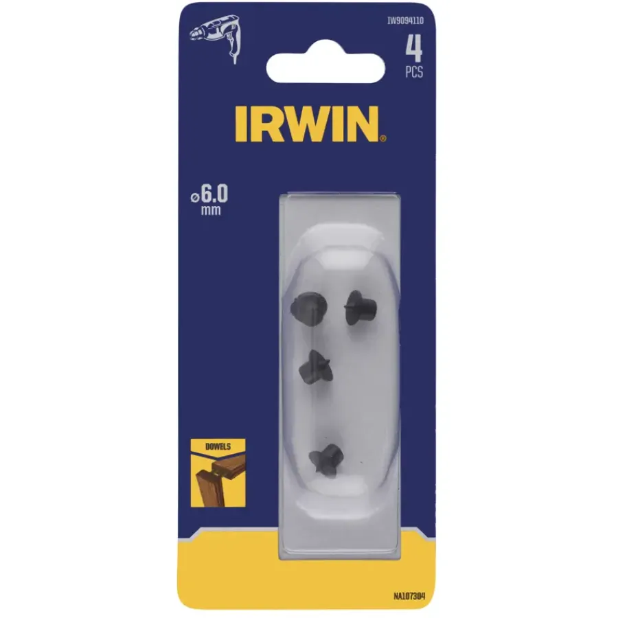 Overig Handgereedschap > IRWIN centreerpunten voor deuvels van Ø6 mm. Inhoud 4 stuks.