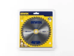 Zaagbladen > IRWIN cirkelzaagblad Ø184 mm. Inclusief reduceerringen waardoor geschikt voor asgat 16, 20 en 30 mm, vertanding 40T