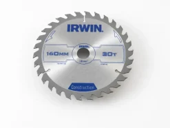 Zaagbladen > IRWIN cirkelzaagblad Ø160 mm met asgat 20mm, vertanding 30T