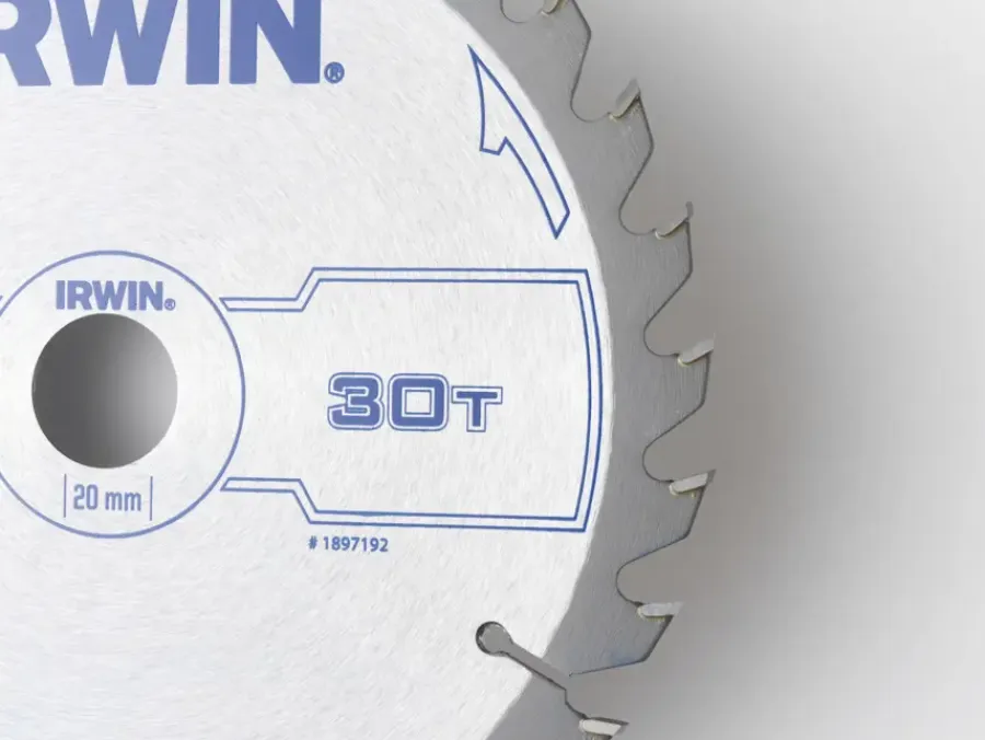 Zaagbladen > IRWIN cirkelzaagblad Ø160 mm met asgat 20mm, vertanding 30T
