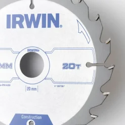 Zaagbladen > IRWIN cirkelzaagblad 20T T.C.T. ø 135mm asgat 20mm