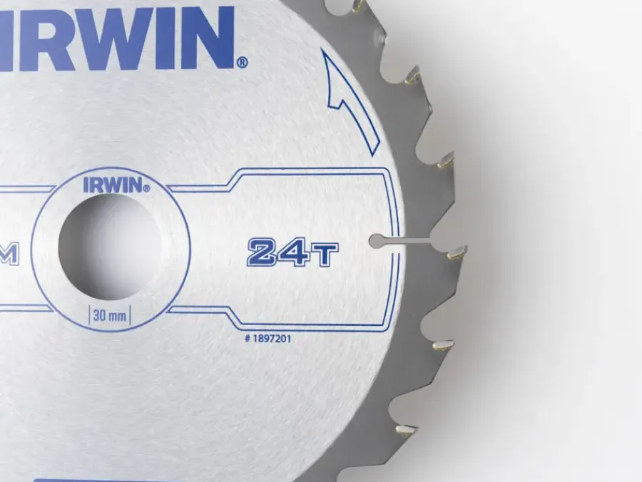 Zaagbladen > IRWIN cirkelzaagblad 200x30,20&16 mm 24t