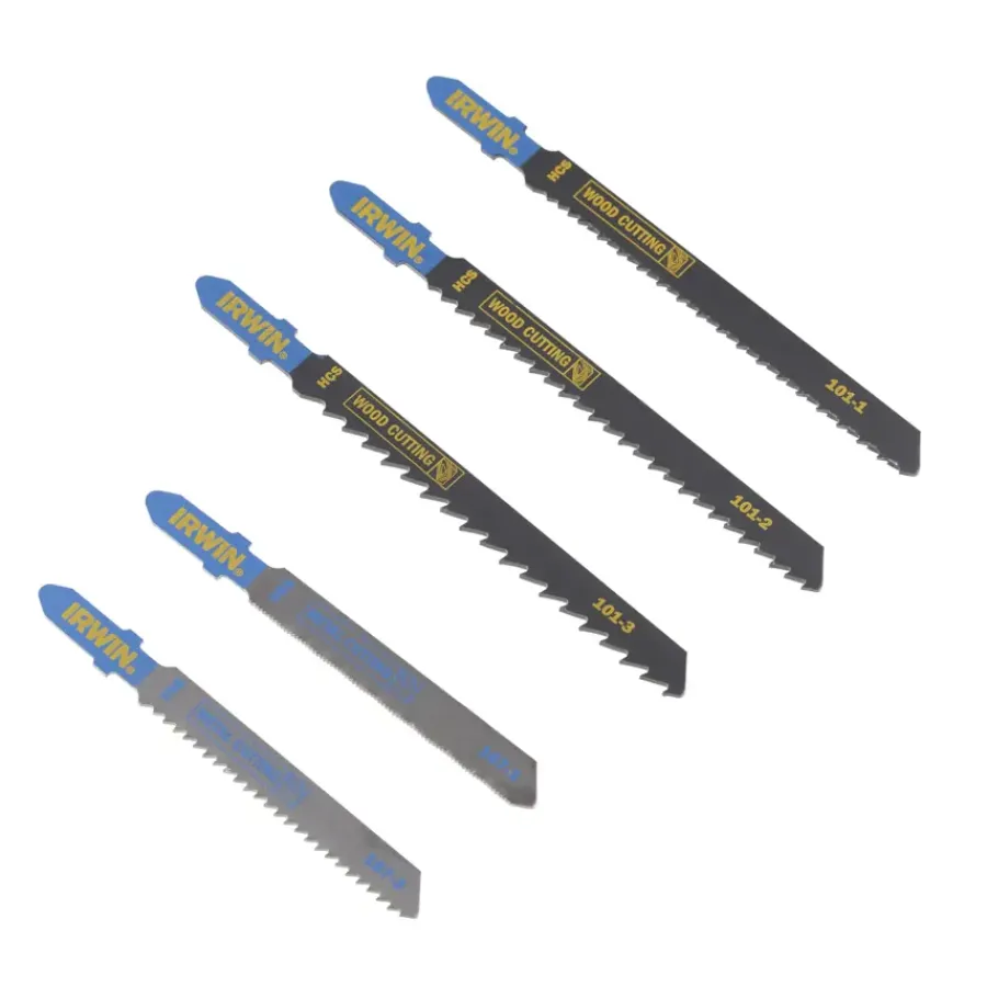 Zaagbladen > IRWIN decoupeerzaagbladenset T-aansluiting (3 x hout / 2 x metaal) - 5-delig