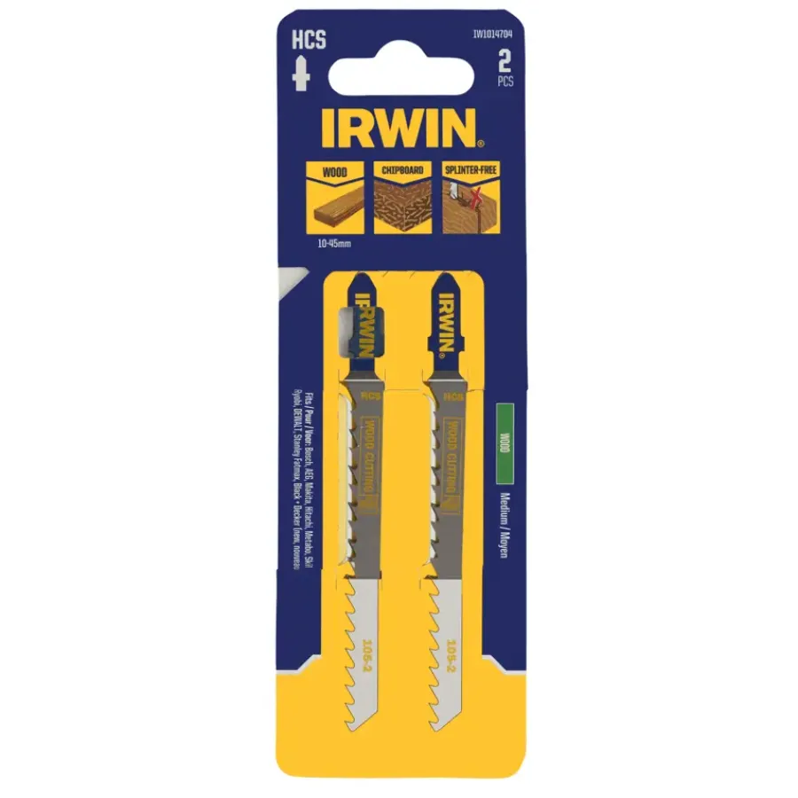 Zaagbladen > IRWIN decoupeerzaagblad medium T-aansluiting voor hout - 2 stuks