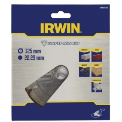 Slijpaccessoires > IRWIN diamantschijf voor haakse slijper Ø125 mm. Voor steen.