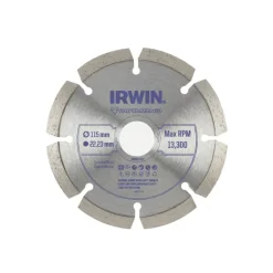 Slijpaccessoires > IRWIN diamantschijf voor haakse slijper Ø115 mm. Voor steen.