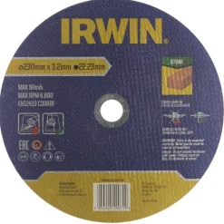 Slijpaccessoires > IRWIN doorslijpschijf Ø230 mm. Dikte 3 mm. Voor steen.