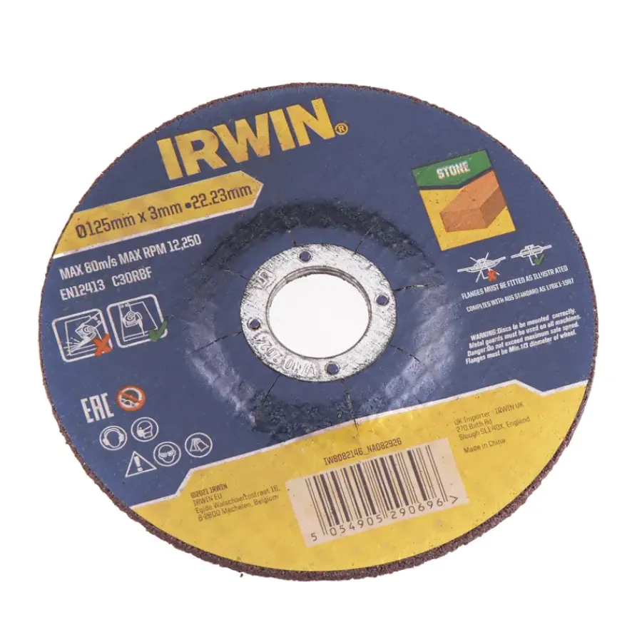 Slijpaccessoires > IRWIN haakse slijper doorslijpschijven voor steen - 6 stuks - Ø125 x 3 mm