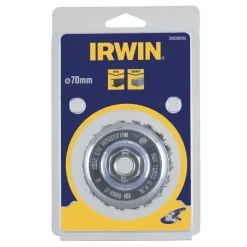 Slijpaccessoires > IRWIN komstaaldraadborstel 70mm tbv haakse slijper