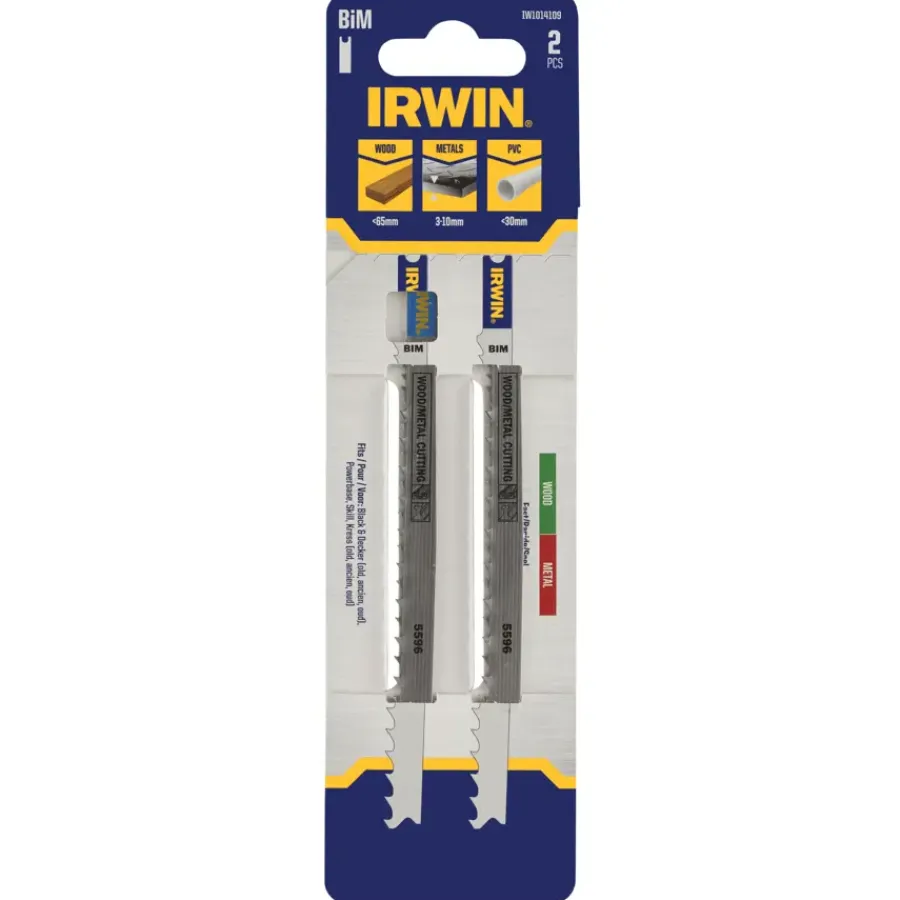 Zaagbladen > IRWIN Pro decoupeerzaagbladbi-metaal U-aansluiting voor hout en metaal - 2 stuks