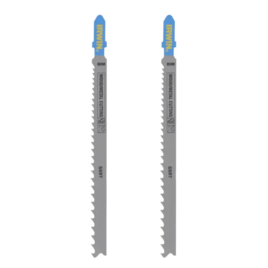 Zaagbladen > IRWIN Pro decoupeerzaagblad bi-metaal T-aansluiting voor hout en metaal - 2 stuks