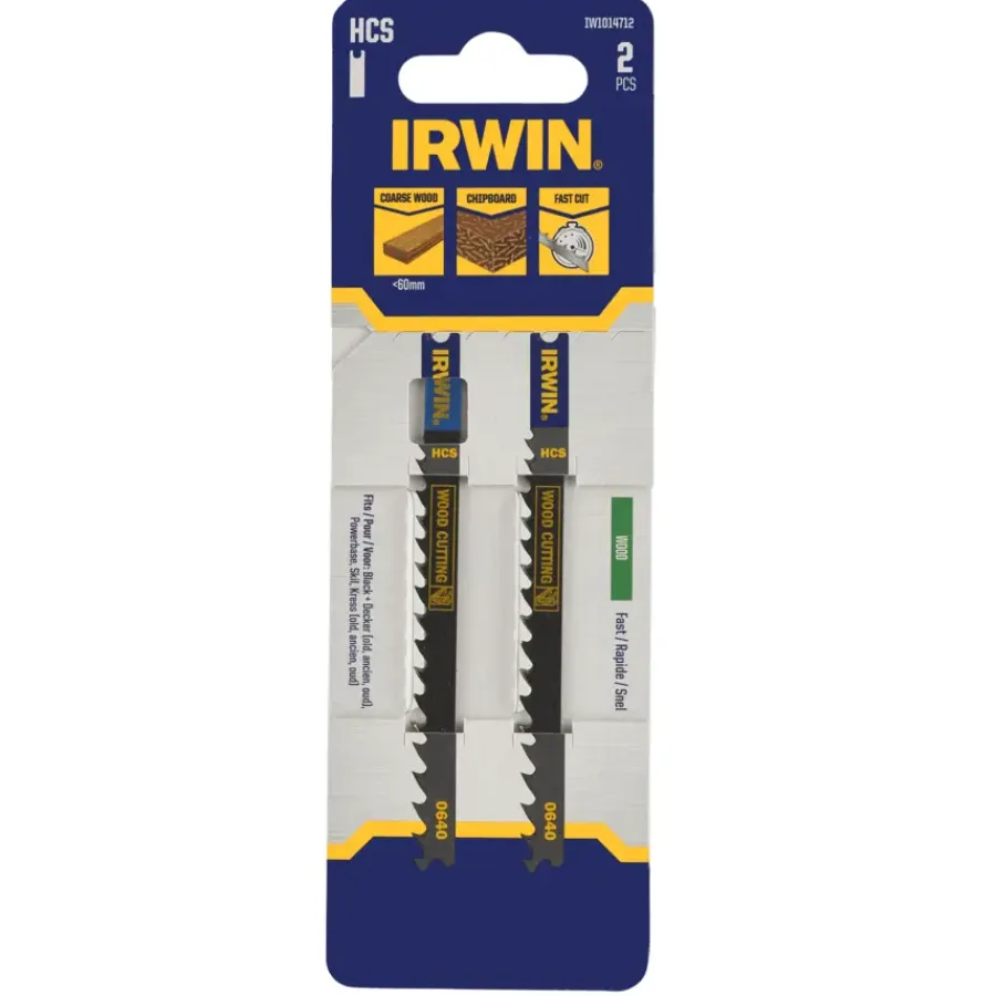 Zaagbladen > IRWIN Pro decoupeerzaagblad grof U-aansluiting voor hout - 2 stuks