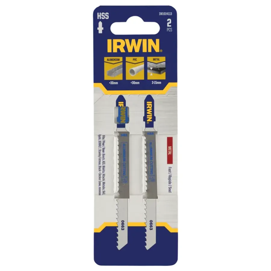 Zaagbladen > IRWIN Pro decoupeerzaagblad T-aansluiting voor aluminium / PVC - 2 stuks